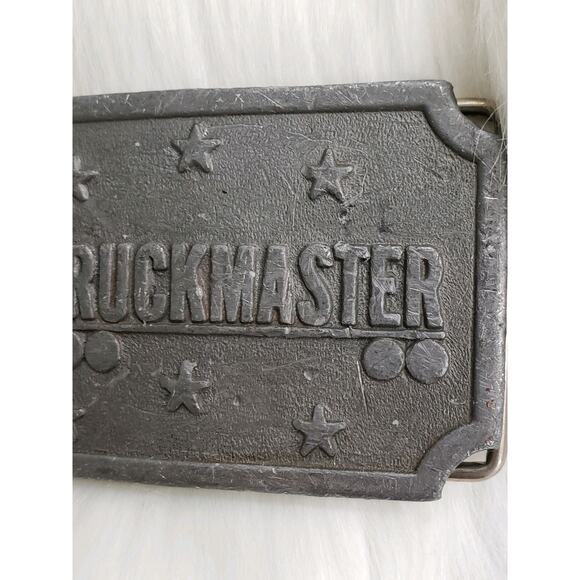 VINTAGE‎ 1970'S TRUCKMASTER TRUCKING BELT BUCKLE HIT LINE USA - Picture 3 of 6